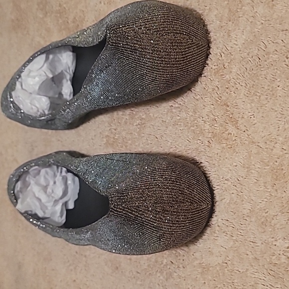 AQUATALIA MARCELLA GLITTER BALLET FLATS Women's Size 9.5. Gold Silver - Picture 3 of 7